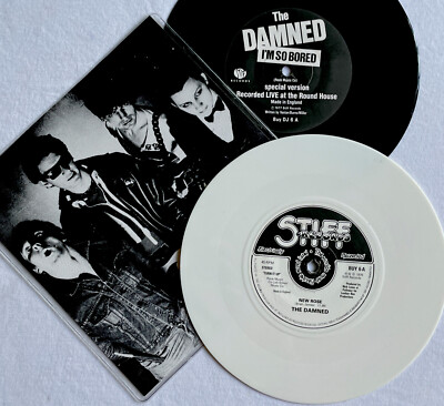 THE DAMNED -New Rose- White vinyl 7'' Double pack/One sided 'Im So Bored' Live 7''