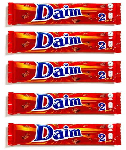 5 DAIM 2PACK Crunchy Almond & Caramel Chocolate Bars European Candy 56g 1.98oz