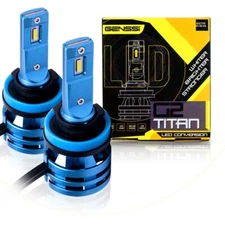 Genssi H11 LED Headlight Kit Low Beam Bulbs Bright White 6000K Fanless Canbus