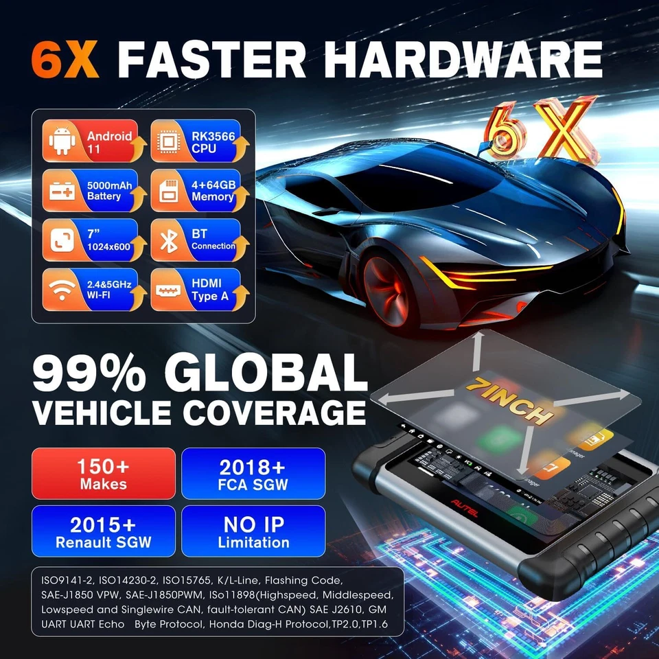 Autel MaxiCom MK808BT PRO Auto Diagnostic Full Bidirectional OBD2 Scanner FCA - Image 4 of 4