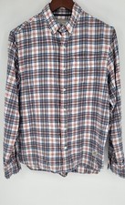 Penfield Manufacturing Co. Flannel Plaid White Blue Red Men's M Classic Fit