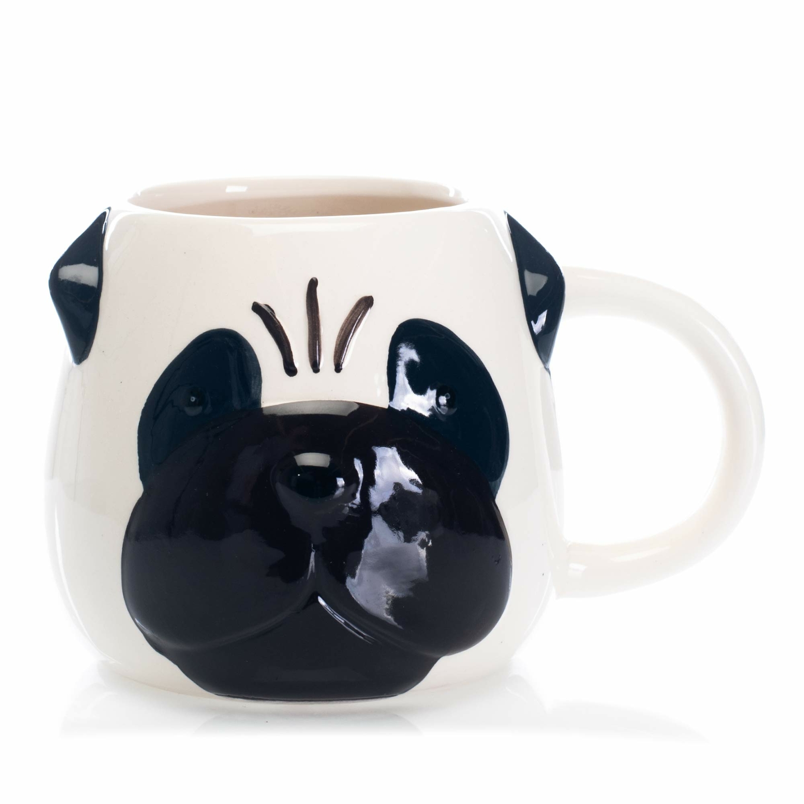 dog face on mug
