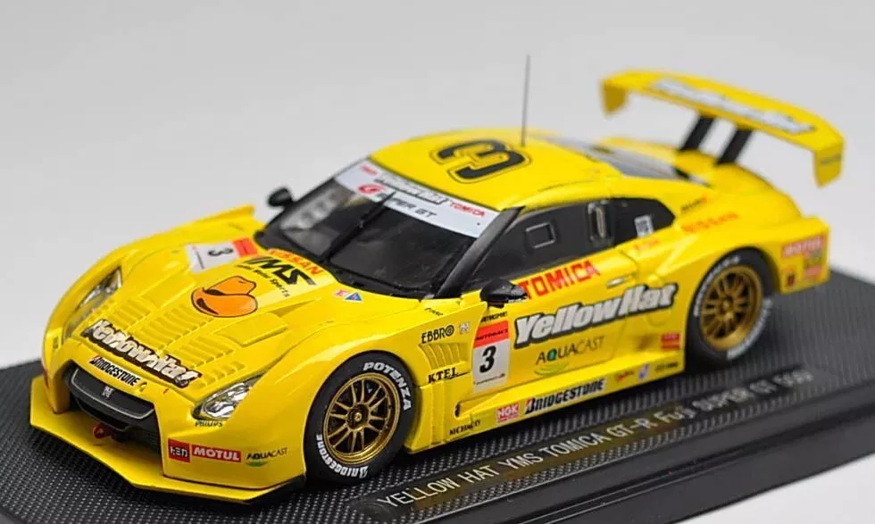 Ebbro 1/43 Nissan GT-R Yellow Hat YMS Fuji Super GT500 2008 GT Racing Model  Car