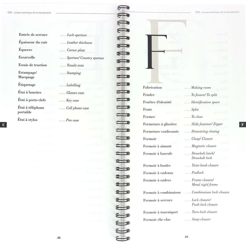 Livre Lexique Technique de la Maroquinerie - Photo 2/4