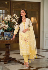 New Organza Shalwar Kameez, Heavy embroidery and sequin work. Slim Fit size 40