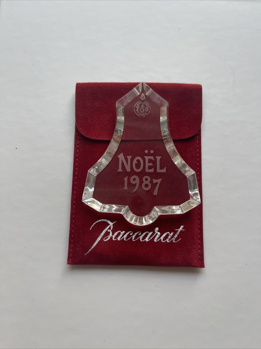 Vintage Baccarat Crystal Christmas 1987 Ornament, Collectible