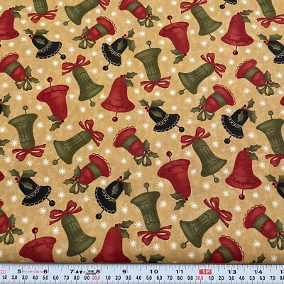 Merry Medley by Sandy Gervais for Moda Bells Cotton Fabric by the HALF ...
