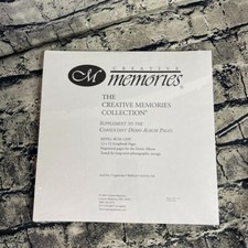 2001 Creative Memories 12x12 RCM-12DP Supplement Consultant Demo Album Pages Set