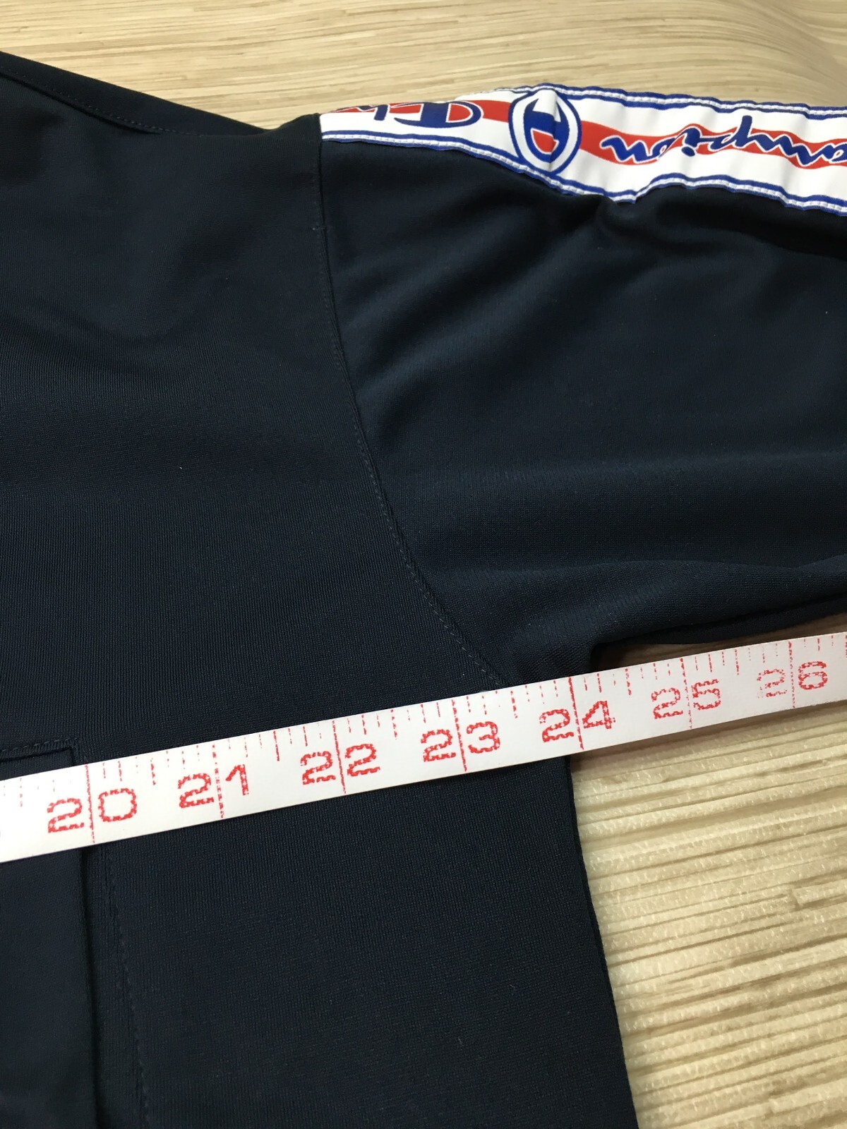 Vintage Champion Cropped Zip Up Hoodie Women's Size Small Navy Blue Logo Stitch image 5
