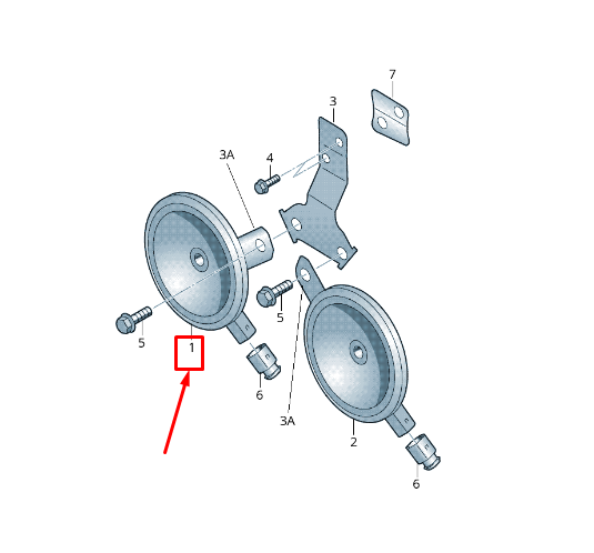 Klaxon haut-parleur pour Skoda Octavia 5E MK3, neuf, original, 5JF951101A