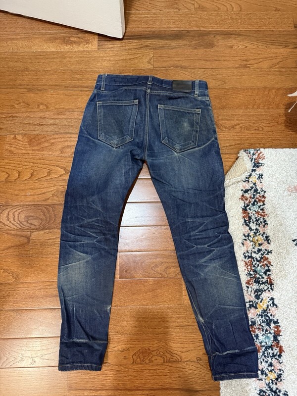 Men’s Piece Worker New Crop Faded Skinny Jeans, Size 30 Waist