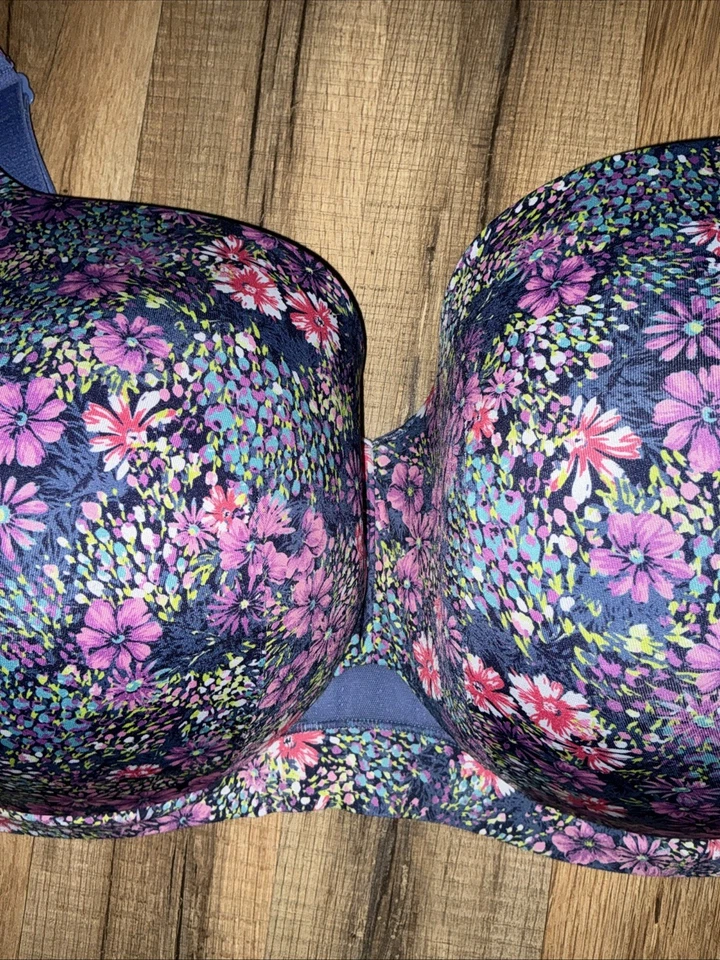 Sutiã Cacique 34K JARDIM FLORAL levemente forrado varanda UW fechamento traseiro novo com etiquetas $52.95 - Imagem 2 de 4