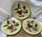 vintage MCM Stangl Pottery MAGNOLIA 10" Dinner Plates Lot of 3