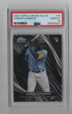 Junior Caminero 2024 Topps Chrome Black RC #78 PSA 10 Gem Mint Rookie Card