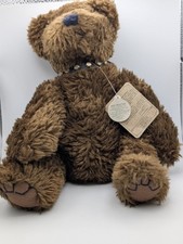 Boyds Bears Artisan Series Plush Teddy Bear Brown 11  Studded Collar Tags...