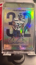 CHRIS CARSON ROOKIE AUTO SILVER PRIZMS 279 RC 2017 PANINI PREFERRED /25 SEAHAWKS