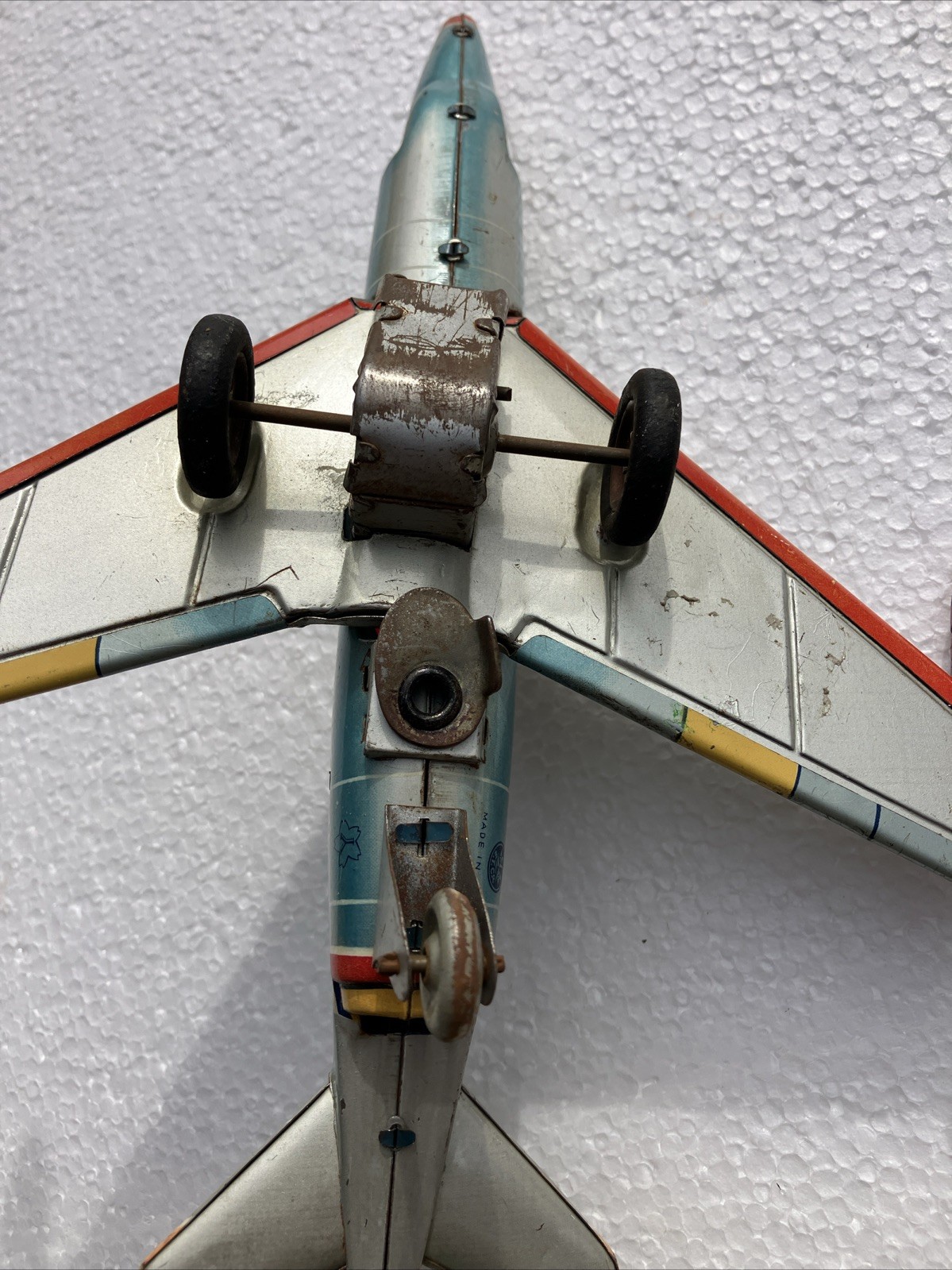 Vintage Japan Y" DEMON MCDONNELL U.S. NAVY 25017 TIN TOY FRICTION PLANE Litho