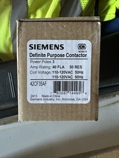 SIEMENS Definite Purpose Contactor: 3 Poles, 120V AC, 40 A