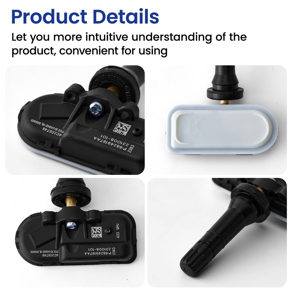 4PCS TPMS TIRE PRESSURE SENSOR FOR DODGE RAM 1500 2500 3500 434MHz ...