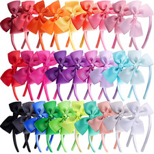 28 Pieces Bow Headbands Grosgrain Ribbon Headband with Bow Hair Bows Hair Bands