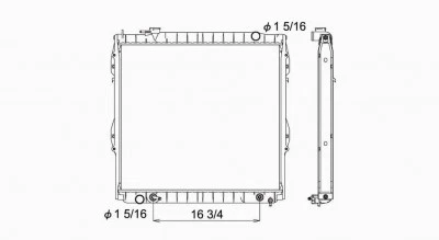 Radiador para camioneta Toyota Tacoma 95-04 2,7/3,4 L automático doble fila Foto 2 de 4