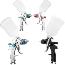 HVLP Spray Gun Kit Gravity Feed Car Primer Paint 1.4mm 1.7mm 2.0mm Nozzle 600ML