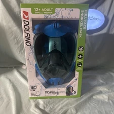 Dolfino Adult Snorkel Mask Full Face Small/Medium with Camera Mount