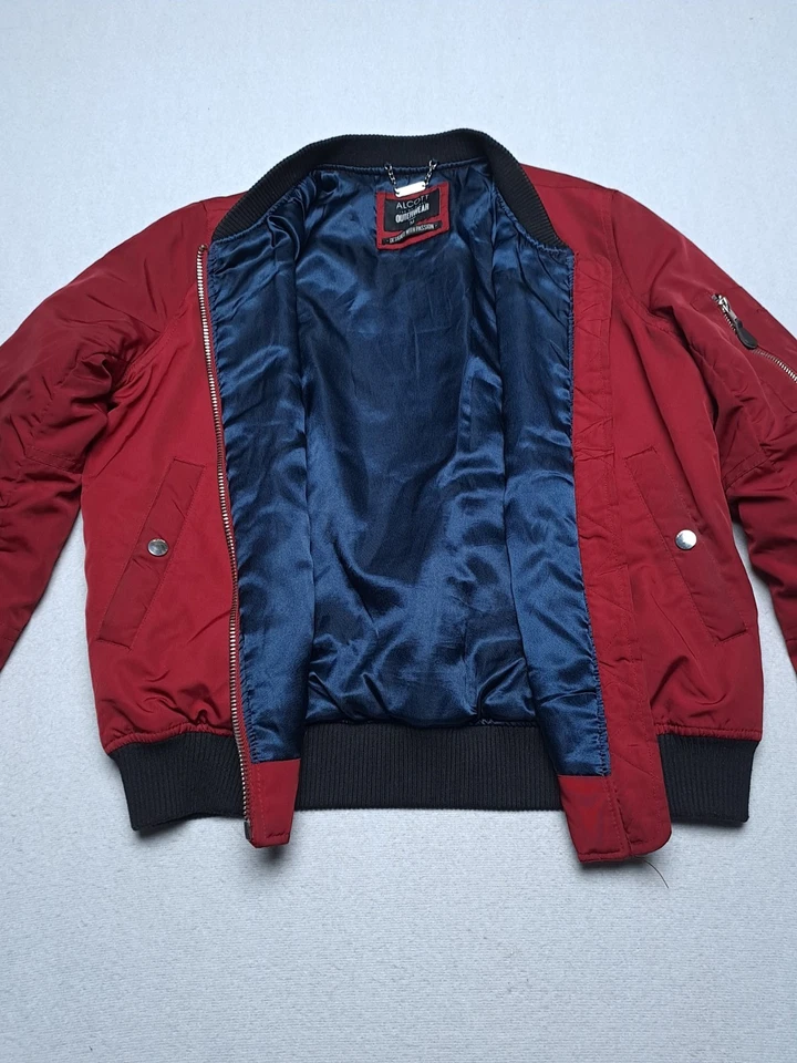 Alcott Men's Jacket Front Zip Closure Front Pockets Sz M Red - Immagine 2 di 4