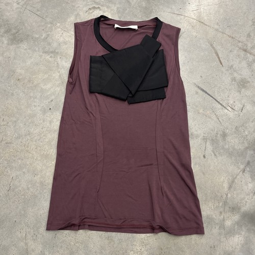 Lanvin, Vintage Lanvin Womens Sleeveless Blouse/Top/Tank w/Ruffle • Ete 2005 • Medium