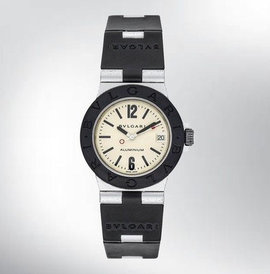 Bvlgari Diagono watch in Aluminium & Rubber Midsize 32mm Ref.AL 32