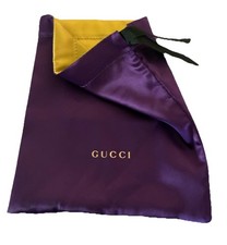 Gucci Dust Bag Purple Satin Jewelry Storage Travel Drawstring 6.5x6” NEW
