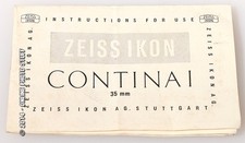 ZEISS IKON 35MM CONTINAI CAMERA OWNERS MANUAL