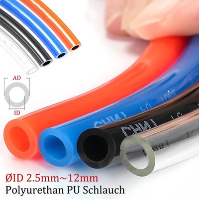 Ø2.5~12mm Pneumatik Polyurethan PU Schlauch Flexibel Druckluftschlauch Rohr Tube