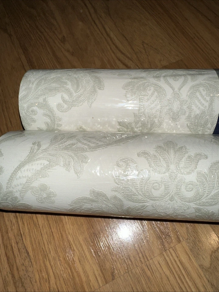 Rasch Exclusivo Papel Pintado en Relieve Crema con Salvia Luz 21”x 11 Yardas Foto 2 de 4