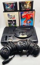 Sega Megadrive Console + 4 Games Full Set Up + 2 Controllers Mega Drive Pal Uk