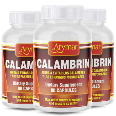 Arymar Calambrin 90 Caps Vitamins & Minerals for Active Muscle Wellness (3-Pack)