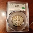 1919-D 50c Walking Liberty Half Dollar - CAC VF30