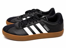adidas Men  s Low Top Lace-Up Sneakers Black White Gum Sole US 11.5