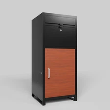 Outdoor Parcel Drop Box, Courier Locker With Mechanical Lock,Floor Standing Parc