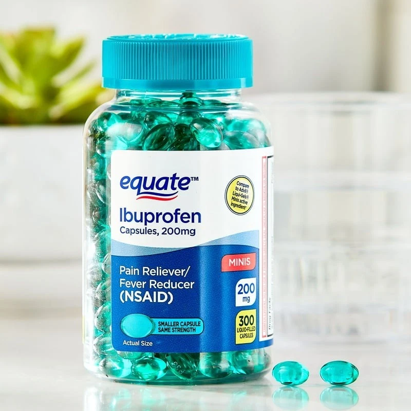 Mini cápsulas blandas de ibuprofeno Equate, 200 mg, 300 unidades. Foto 4 de 4