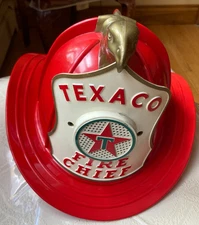 Vintage Texaco Fire Chief Hard Shell Helmet w/Microphone Park Plastics Linden NJ