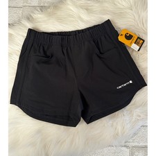 Carhartt Kids Rugged Flex Ripstop Shorts Black BS9309-G Size M 10 NWT