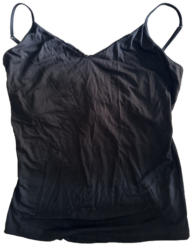 Cosabella Talco V-Neck Camisole – Black, Shelf Bra, Adjustable Straps ...