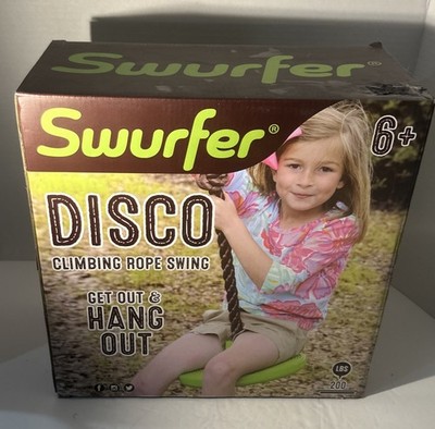 Swurfer Disco 3-in-1 Outdoor Swing   Sit, Stand, Climb for Ages 6+  New (ga)