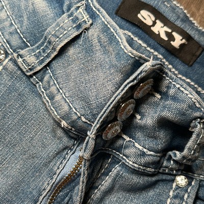 Sky Premium Collection Cross Embellished Boot Cut Jeans - 9/10 | eBay