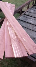 6 (six) Eastern Red Cedar Boards 3/4" x 4" x 48" long