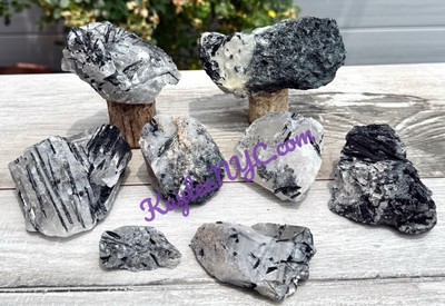 Wholesale Lot 4 Lbs Natural Tourmalinated Quartz Rough Crystal Healing Energy