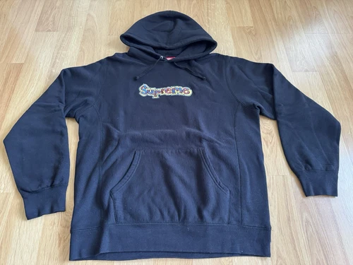 Sweat à capuche homme Supreme SS18 Gonz Logo noir taille L pas logo boîte (BOGO)