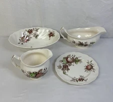 Johnson Bros Harvest Time Serving Bowl, Gravy Boat, Creamer Pitcher, Small Plate