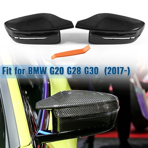Real Carbon Fiber Mirror Caps For BMW G20, G30, G42, G22 (2020-2025) | M3/M4 Style, Clip-On/Adhesive